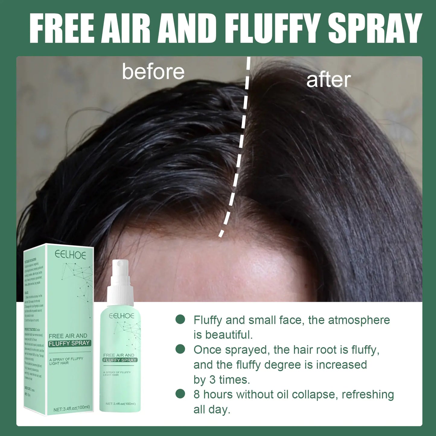EELHOE Dry Shampoo Spray for Oily Hair Volume Boost