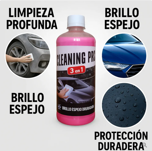 Cera Autobrillante 3-en-1 Brillo, protección y limpieza profesional