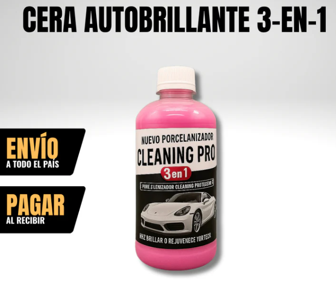 Cera Autobrillante 3-en-1 Brillo, protección y limpieza profesional