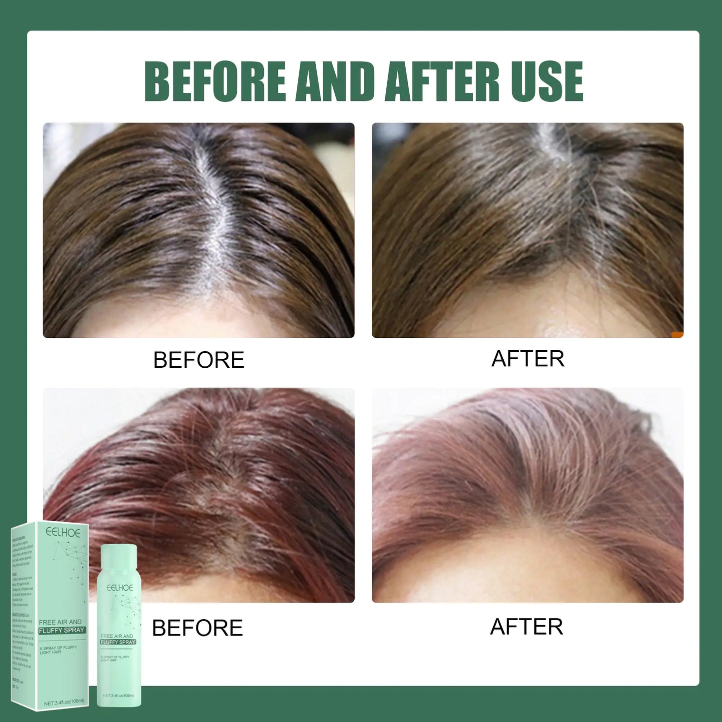 EELHOE Dry Shampoo Spray for Oily Hair Volume Boost